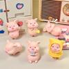 Мини-фигурки свиней Мультяшная миниатюрная игрушка-свинка Милый поросенок Топперы для торта для дома, офиса, стола, украшение для дня рождения