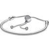 Pave Heart Star String Of Beads Sliding Clasp Adjust Wrist Bracelet Fit Sterling Tone Bangle Bead Charm Diy JewelryFashion Bracelets