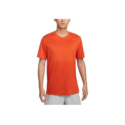 Футболка с коротким рукавом Dri-Fit Team Legend Logo с круглым вырезом, быстросохнущая, мужская, топы, университетский оранжевый IB8898-888