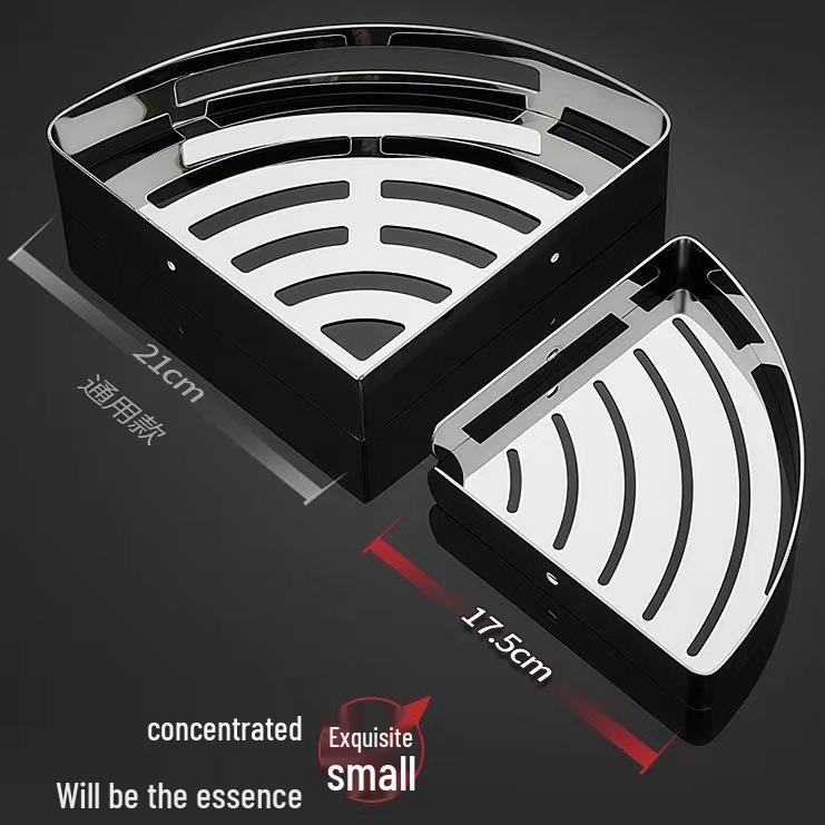 Угловая полка из нержавеющей стали 304 без сверления для настенного хранения в ванной комнате и отеле