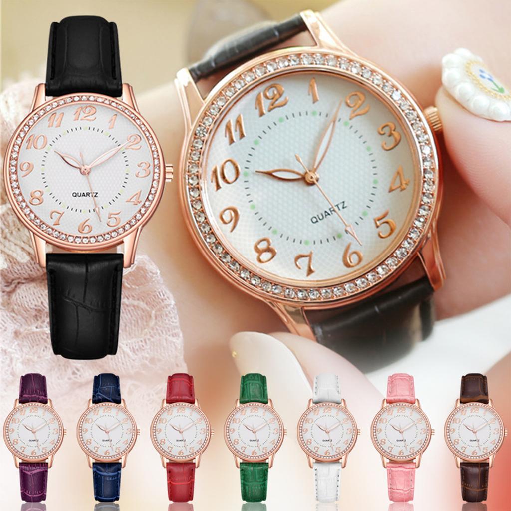 Diamond Inlaid Luminous Watch Women's Belt Women's Watch Quartz Watch Watch