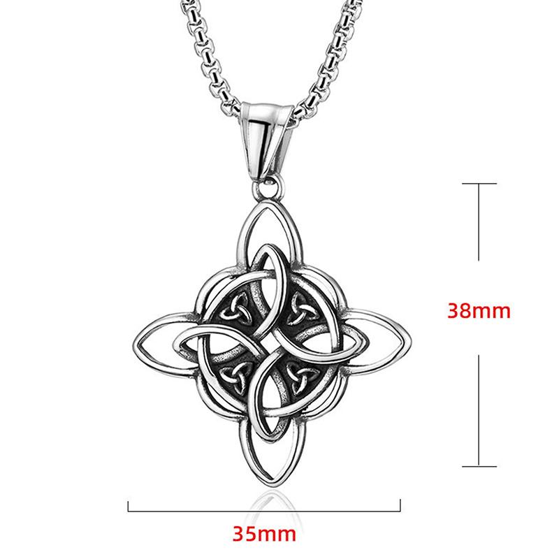 Винтажное ожерелье с подвеской в виде ведьминого узла, панк-колье с кельтским узлом, мужские и женские ювелирные изделия, аксессуары, подарок