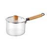 1.5L Glass Pot with Lid and Handle, Perfect for Milk, Breakfast, Ramen, and Simmering. Multi-Purpose Glass Pot, Soup Pot, Deep Pot, Small Pot, Heat-Re