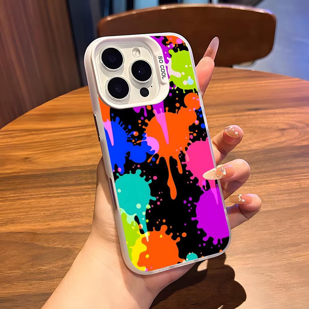 S-Splatoon Game Phone Case For IPhone 17 Air 16 15 14 Plus 13 12 11 Pro 7 8 XS Max XR Silver White Bumper Case