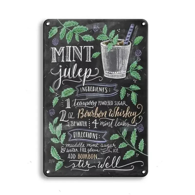 Retro Gin and Tonic Metal Sign Poster 8 X 12 Inch Decorative Plaque for Bar Kitchen Home Wall Decor