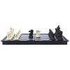 Travel Game - Engelhart - Backgammon/Chess - 24 Cm - Black/White - Magnetic
