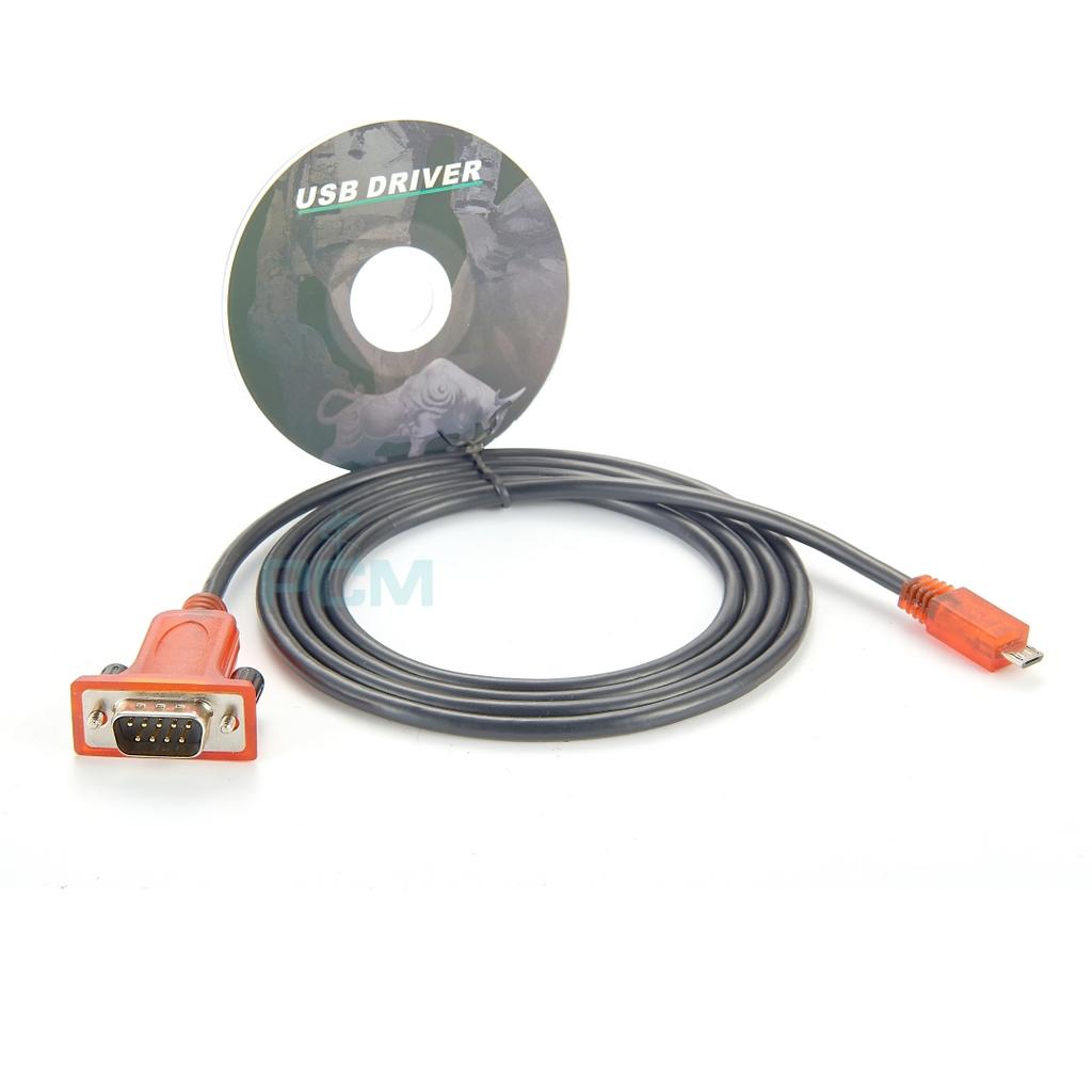 USB2.0 Micro-B Male to FT232RL RS-232 D-sub 9P Male Null Modem Cable Serial Adapter Cord Set Uniden Program Cable, PC Link Cable