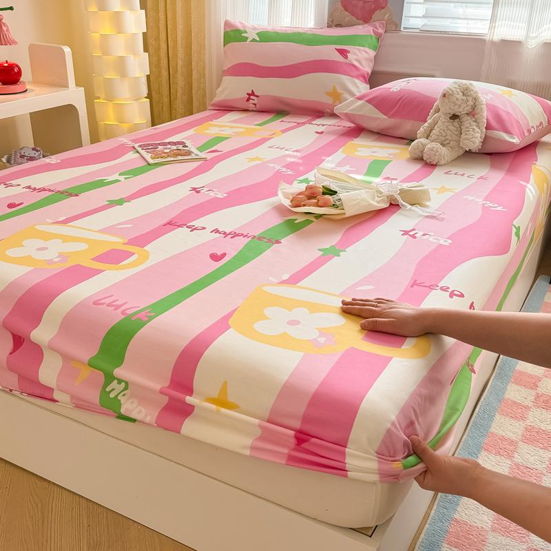 1 шт. простыня из 100% хлопка с мультяшным принтом рыбки на резинке, простыни из чистого хлопка с эластичной лентой