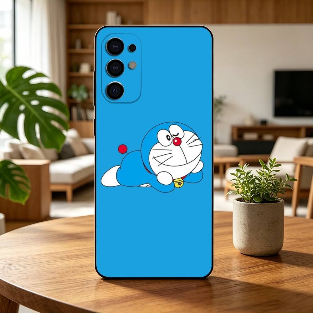 Cute Cartoon M-Doraemon Shockproof Phone Case Black Silicone Soft For Samsung S25,S24,S21,S22,S23,S30,Ultra,S20,Plus,Fe,Lite
