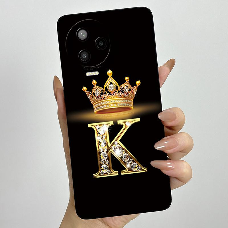Для Infinix Note 12 Pro 4G / Note 12 (2023) X676C X676B Модный Чехол для Телефона с Первоначальной Буквой для Пары Мягкий Силикон ТПУ Защитный