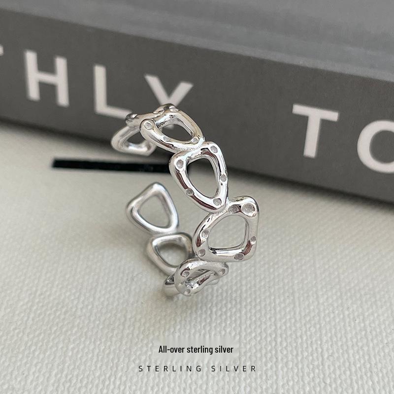 Кольцо Cuiyan Jewelry из серебра S925, геометрическое, с открытым треугольником, для женщин