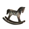Wooden Craft Wooden Rocking Horse Nordic Retro Balance Art Ornament Desk Decor  Xmas Decoration