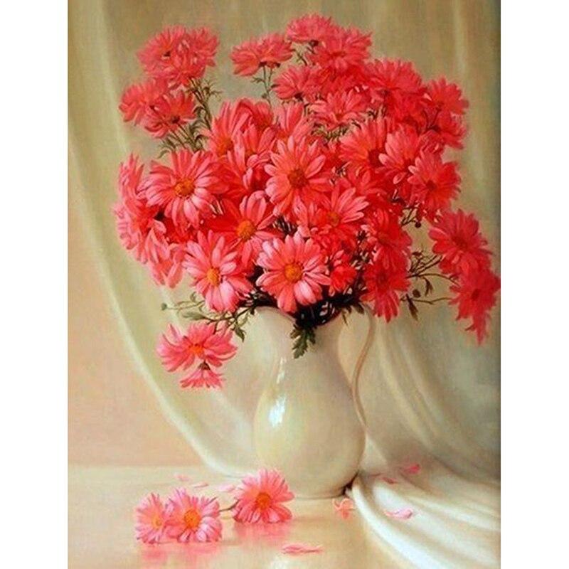 DIY цветок 5D алмазная живопись вышивка крестом полный круглый стразы сиреневый лавандовый бриллианты хобби домашний декор