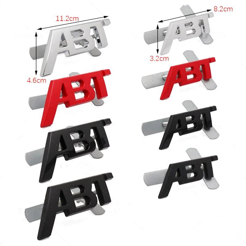 3D металлический логотип ABT, передняя решетка, боковое крыло, значок, багажник, багажник, эмблема, наклейка на автомобиль для Golf Passat Jetta Touareg Tiguan Polo A3 A4 A5 A6 Q3 Q5 Q7 TT