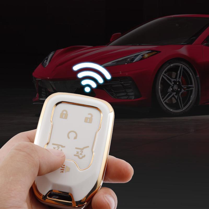 Мягкий чехол для ключей из ТПУ с 5/6 кнопками, защитный чехол для брелок для Chevrolet 2015 16 Tahoe Silverado Suburban GMC Sierra Acadia Terrain