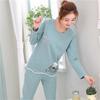 2PCS/Set Women Printing Nightgowns Pajamas Set Fashion Spring Autumn Round Neck Long Sleeve Cartoons