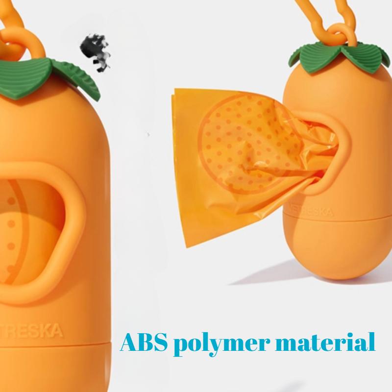 Оранжевая капсула туалет уличный толстый очищающий портативный пакет для фекалий милый питомец с ароматом чистящие средства подвесная пряжка товары для питомцев пакет для мусора