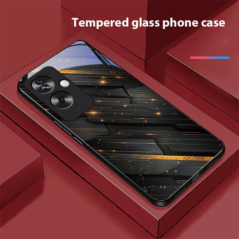 Чехол для телефона Meteor Golden Bead для Oppo A79 5G 58 78 74 60 4G Reno 11F Realme GT 6 11 Note 50 10 C55 X2 Закаленное стекло Черный