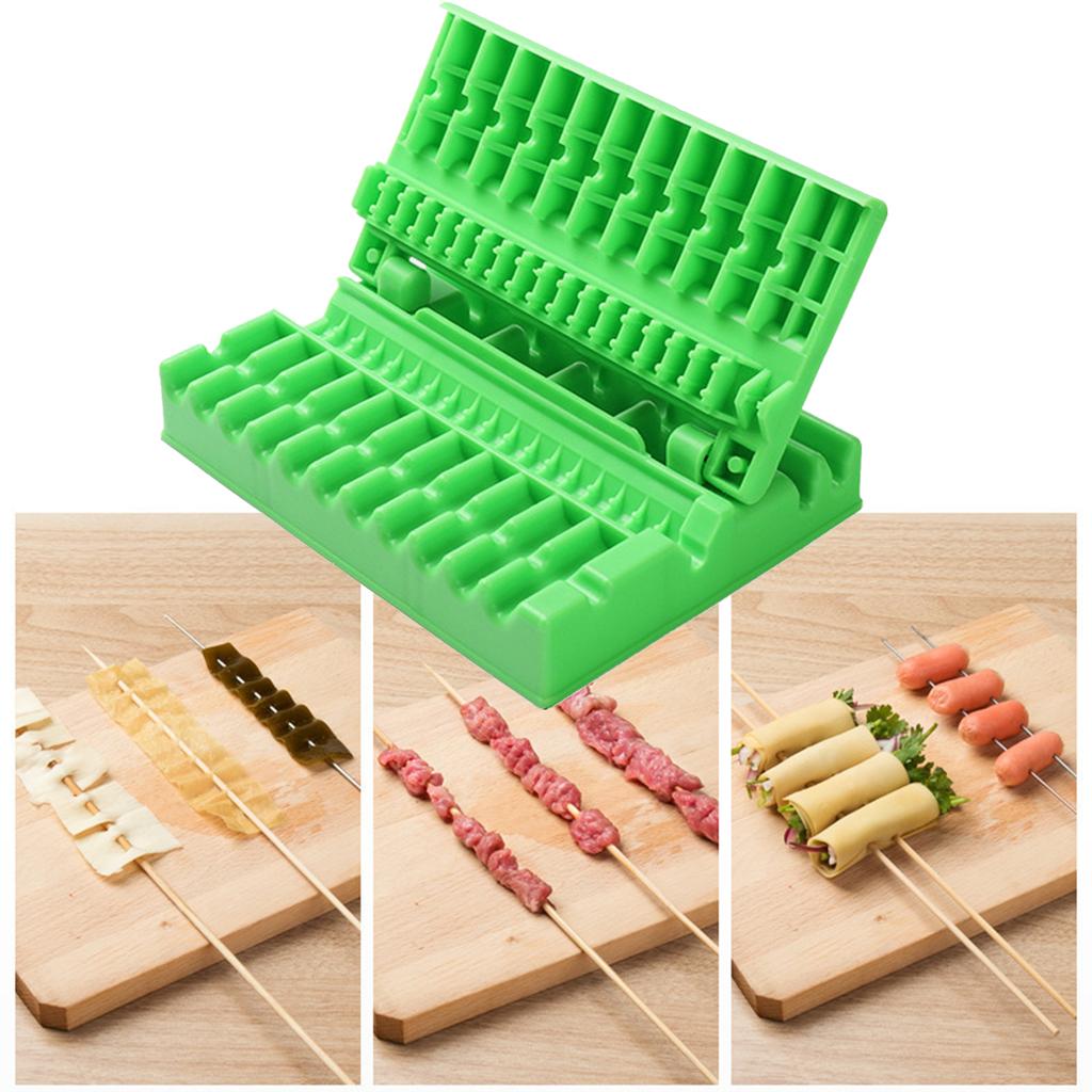Barbecue Skewer Maker for Outdoor Cooking Quick Portable Meat Skewer Box Easy Skewer Tools Meat Kebab Maker Kitchen