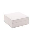 White Square Jewellery Box with Lift Up Lid