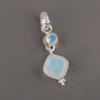 Молочный Опал Драгоценный Камень 925 Стерлинговое Серебро Ювелирные Изделия Ручной Работы Подвеска 1.60" Для Подарка PP-9-13