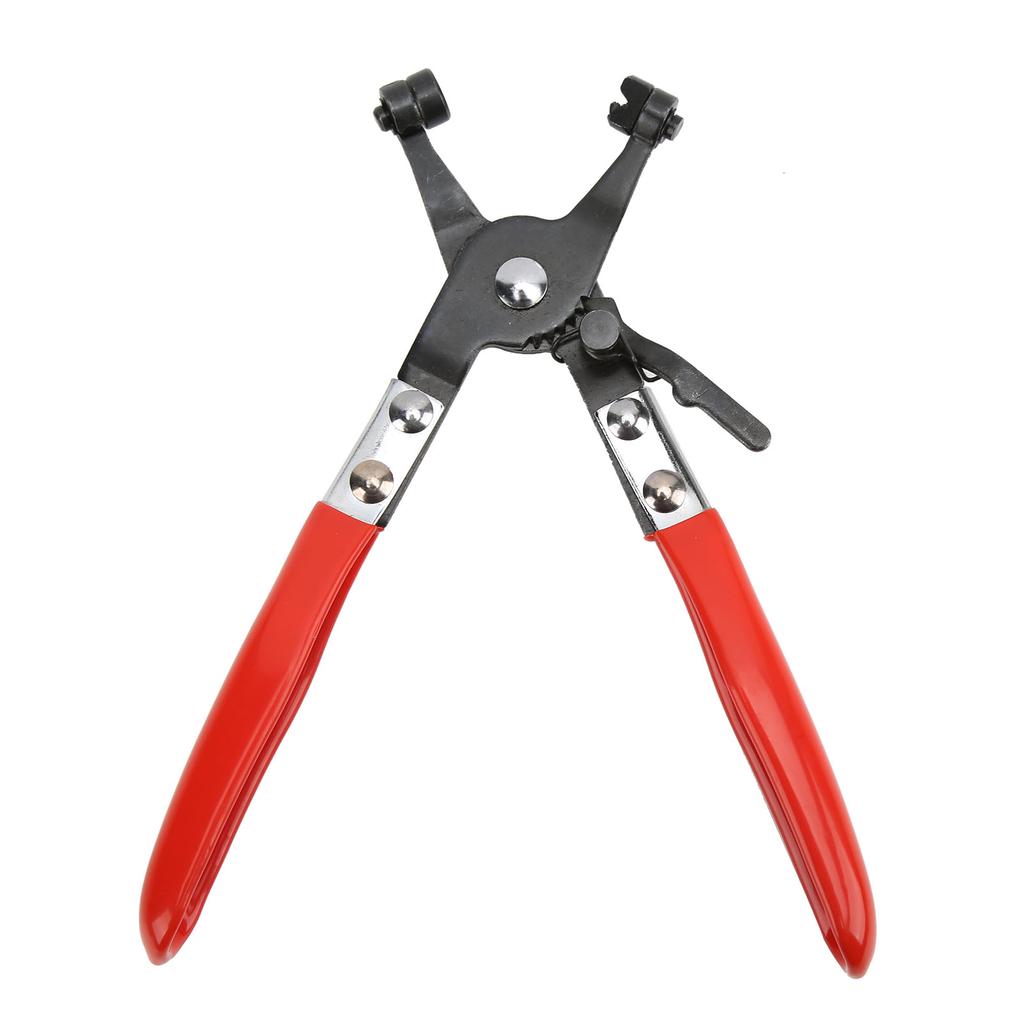 8.6in Straight Hose Clamp Plier Repair Tool Ring Type Swivel Flat Band Hose Clip Removal