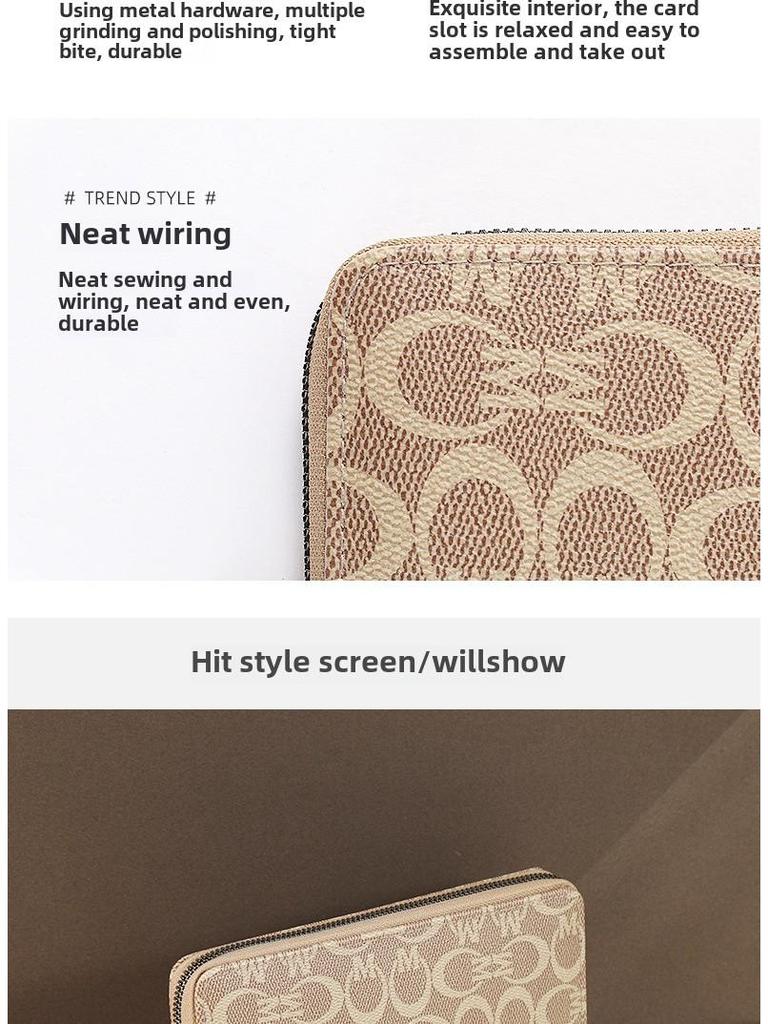 Women's Long Zipper Clutch Wallet 2022 - Korean Style, Large Capacity, Multiple Card Slots, Printed Pattern, Mobile Phone Holder