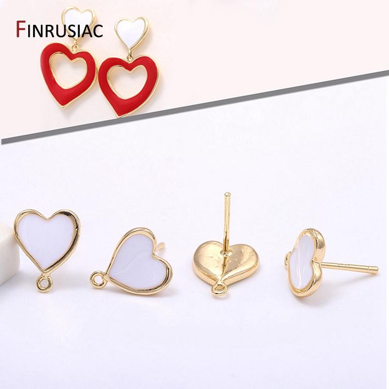 Supplies For Jewellery Wholesale 14K Gold Plated Heart Shape Earring Hooks Accessories Handmade DIY Earrings Findings