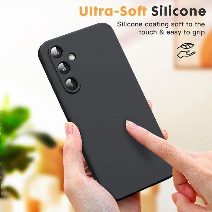 Case for Samsung Galaxy A36 5G, Ultra Slim Anti-Scratch Black + 2 Tempered Glass - BOOLING®