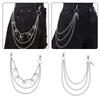 Punk Jeans Pants Chain Unisex Women Men Waist Belt Pendant 3 Layers Trousers Chain Belt Fashionable Hip Hop Jewelry