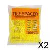 2x 100 штук Плиточные клинья Система выравнивания зазоров Инструменты для укладки плитки Крестики для затирки