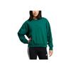 adidas Однотонный свитер с круглым вырезом и небольшим логотипом, удобная толстовка с длинными рукавами, женская толстовка цвета лесной зелени IY6755