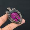 Tree Of Life Red Ruby Gemstone Pure Copper Wire Wrapped Handmade Pendant Jewelry For Gift