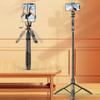 Portable Handheld Telescopic Selfie Stick 1.53m Selfie Stick Tripod  Live Broadcast