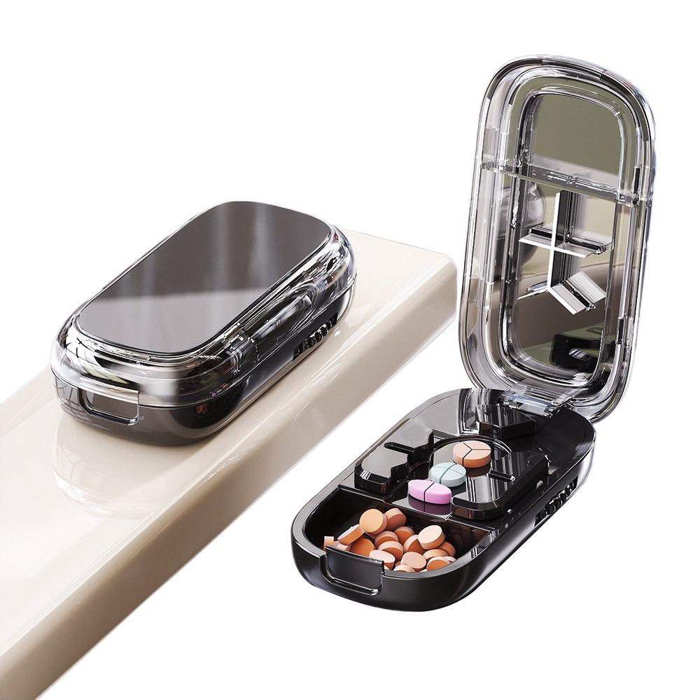 Таблетница для лекарств Разделитель для таблеток Пылезащитный разделитель Органайзер Коробка для хранения таблеток Разделитель-измельчитель