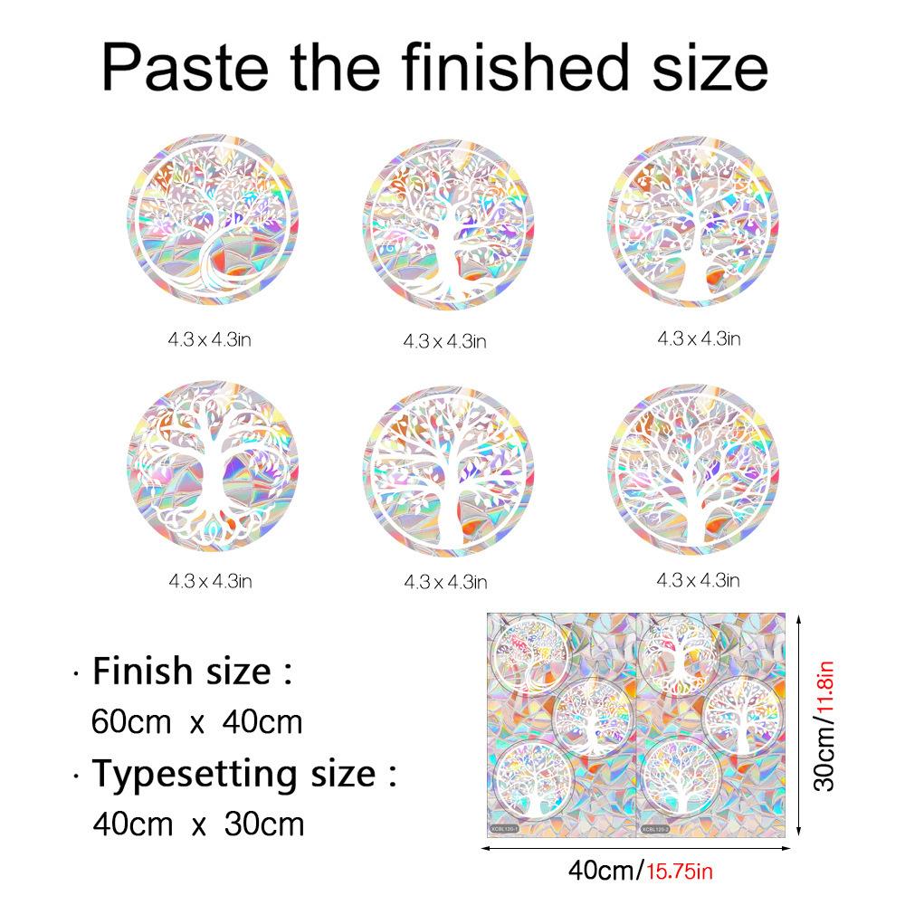 Sun Catcher Flower Window Decals Static Cling Window Sticker Anti Collision Window Decals for Bird Strikes Rainbow Stickers