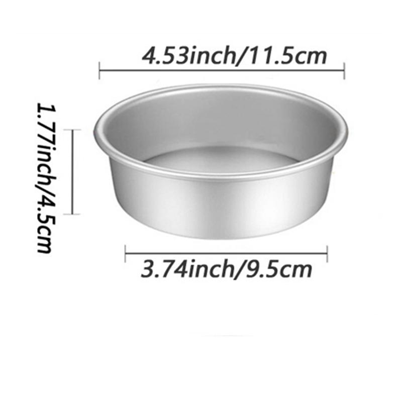 1/2/4 шт. Круглые формы для торта 4 дюйма Съемная нижняя форма для торта Идеальная производительность Алюминиевая шифоновая форма для торта Идеально подходит для выпечки