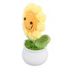 Crochet Sunflower Cute Knitted Sunflower In Pot Mothers Birthday Gift Office Desk Decor