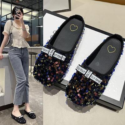 Тапочки Baotou для женщин, летние корейские, с круглым носком, бантом, мягкой подошвой, повседневные, с плоской подошвой, удобные, для дома, женские сандалии, обувь