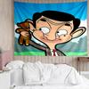 Mr. Bean Tapestry for Bedroom Aesthetic Classroom Tapestries Wall Hanging for Living Room Dorm Office,Ideal Creative Gift