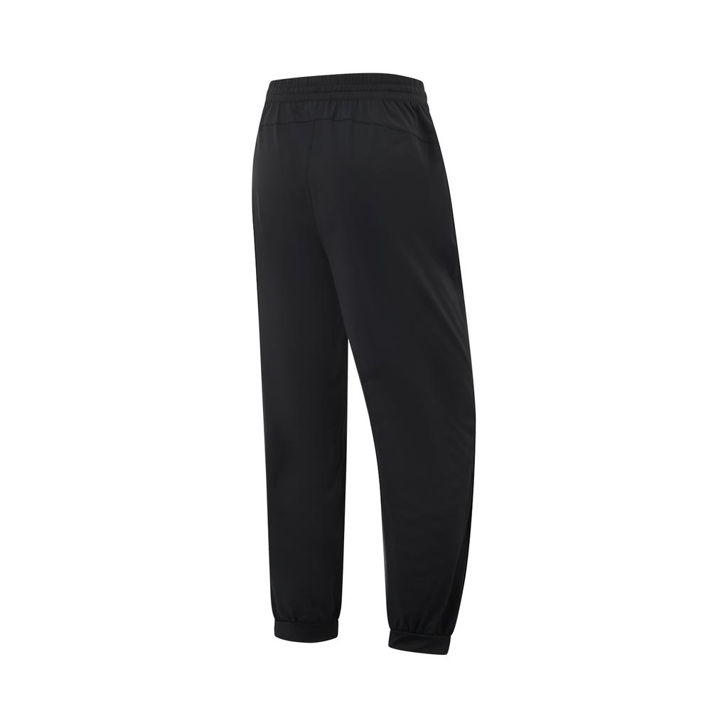 Li Ning Серия Фитнес Повседневные Простые Однотонные Зауженные Спортивные Брюки с Кулиской Женские низы Черный AKYV014-2