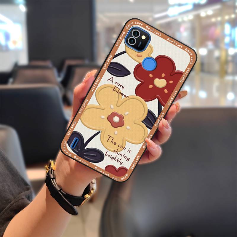 Чехол прочный чехол для телефона Tecno POP4 Air/BC1 противоударный модный дизайн TPU грязеотталкивающий ударопрочный задняя крышка милый