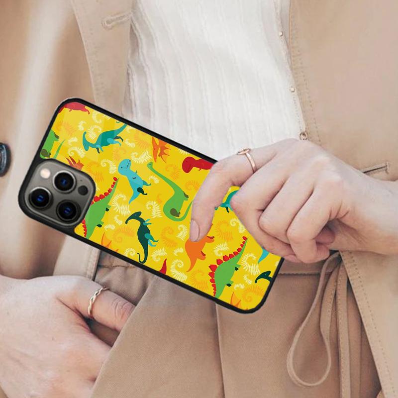 Магнитный чехол для телефона с рисунком динозавра Для APPLE iPhone 17 Air 16 14 13 12 Pro Max 15 Plus Беспроводная зарядка С крышкой MagSafe