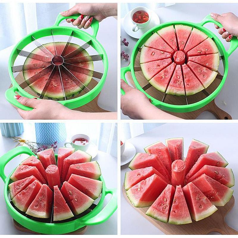 Watermelon Slicer Multifunctional Mango Slicer Stainless Steel Kitchen Gadget Portable Cutting Supplies For Outdoor Picnic