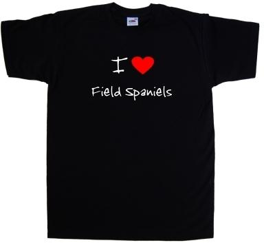 I Love Heart Field Spaniels T-Shirt