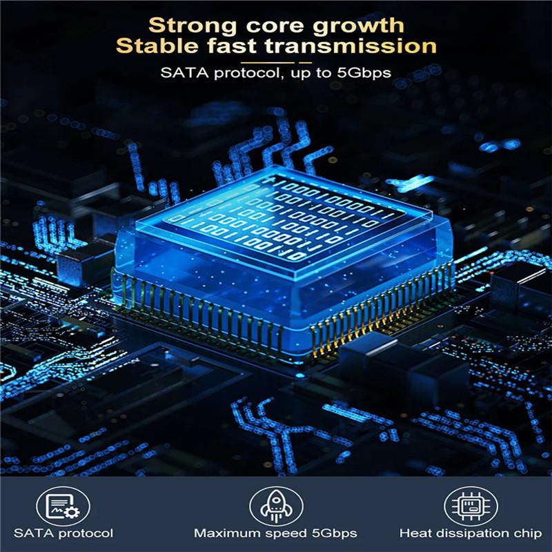 Корпус жесткого диска M.2 NVMe SSD Корпус для двухпротокольного твердотельного накопителя NVME SATA Корпус 10 Гбит/с USB C 3.1 Gen 2 на NVMe PCIe M-Key Внешний корпус для твердотельного накопителя
