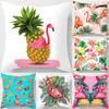 Creative Cartoon Peach-skin Flamingo Pillow Home Soft Decoration Sofa Pillow Pillow Case Soft