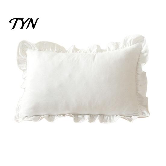 Modern Minimalist Cushion Covers Ruffle Throw Pillow Cover, Cotton Plaid Case with Frill Edge, 18x18 Living Room Home Accessories Inch 20x12