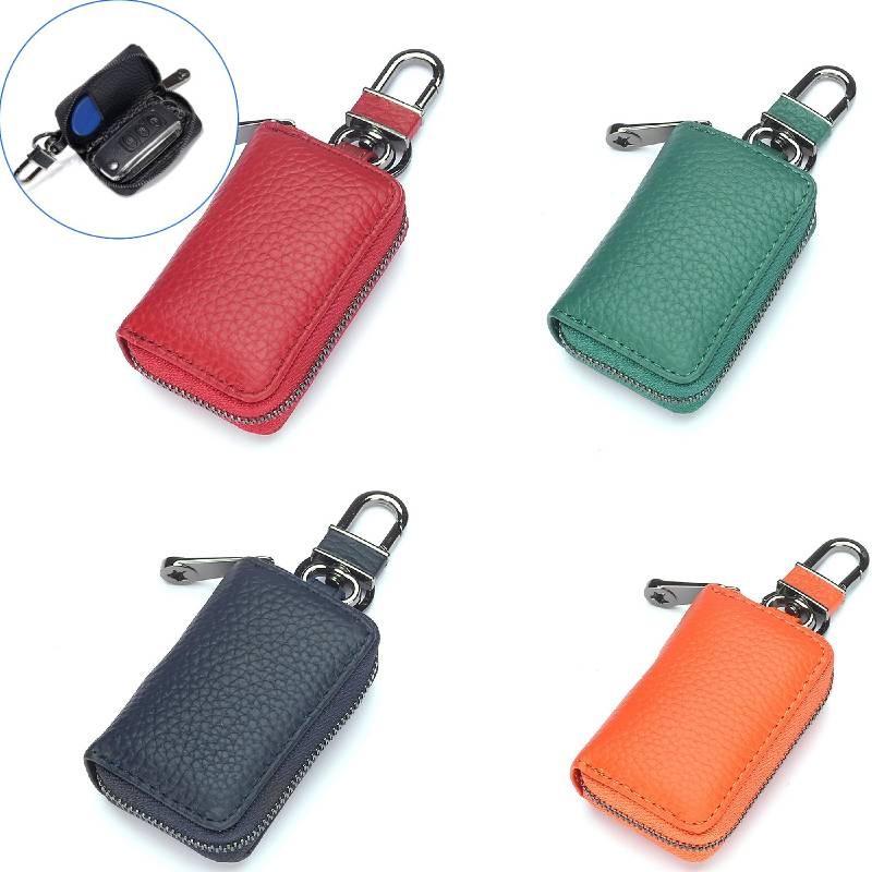 Модный чехол для ключей из натуральной кожи для мужчин и женщин, легкий, прочный аксессуар различных оттенков