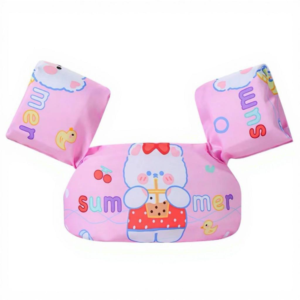 Cartoon Children's Buoyant Swimming Arm Ring Float Vest with Nylon/Polyester Material Life Jacket for Water Sports and Fishing